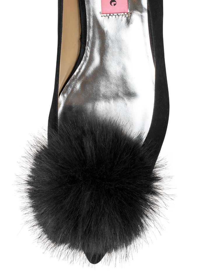 Svart Custommade Annabella ballerina i mocka