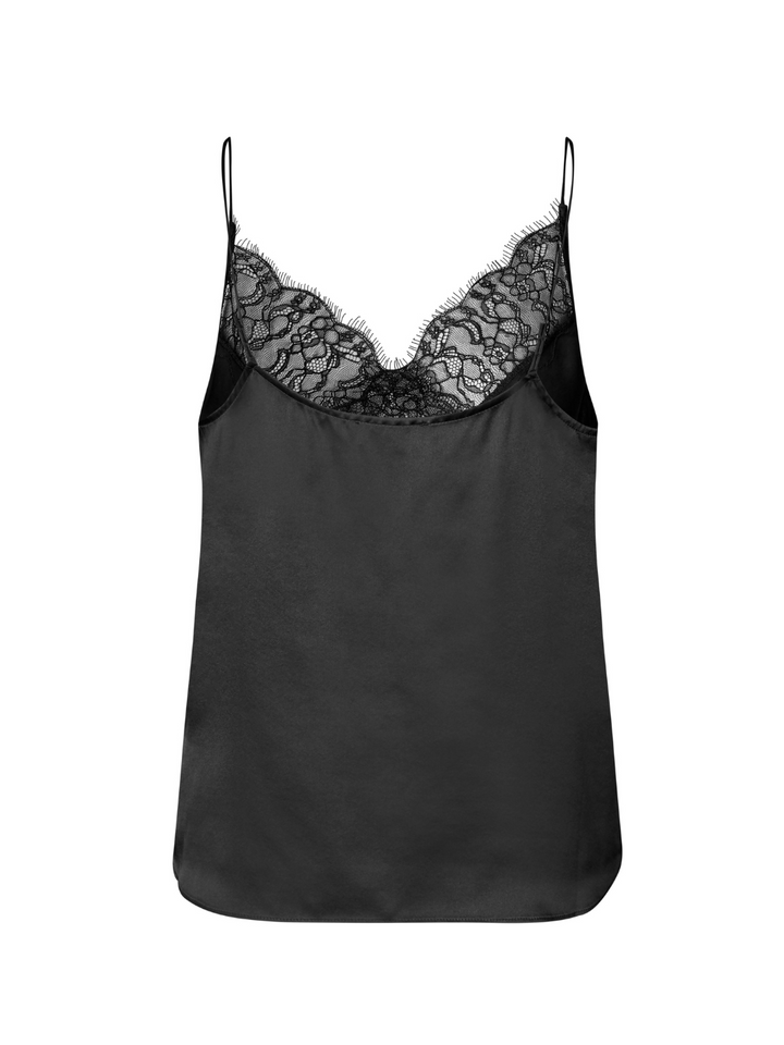 Svart Custommade Yazmira Silk Top