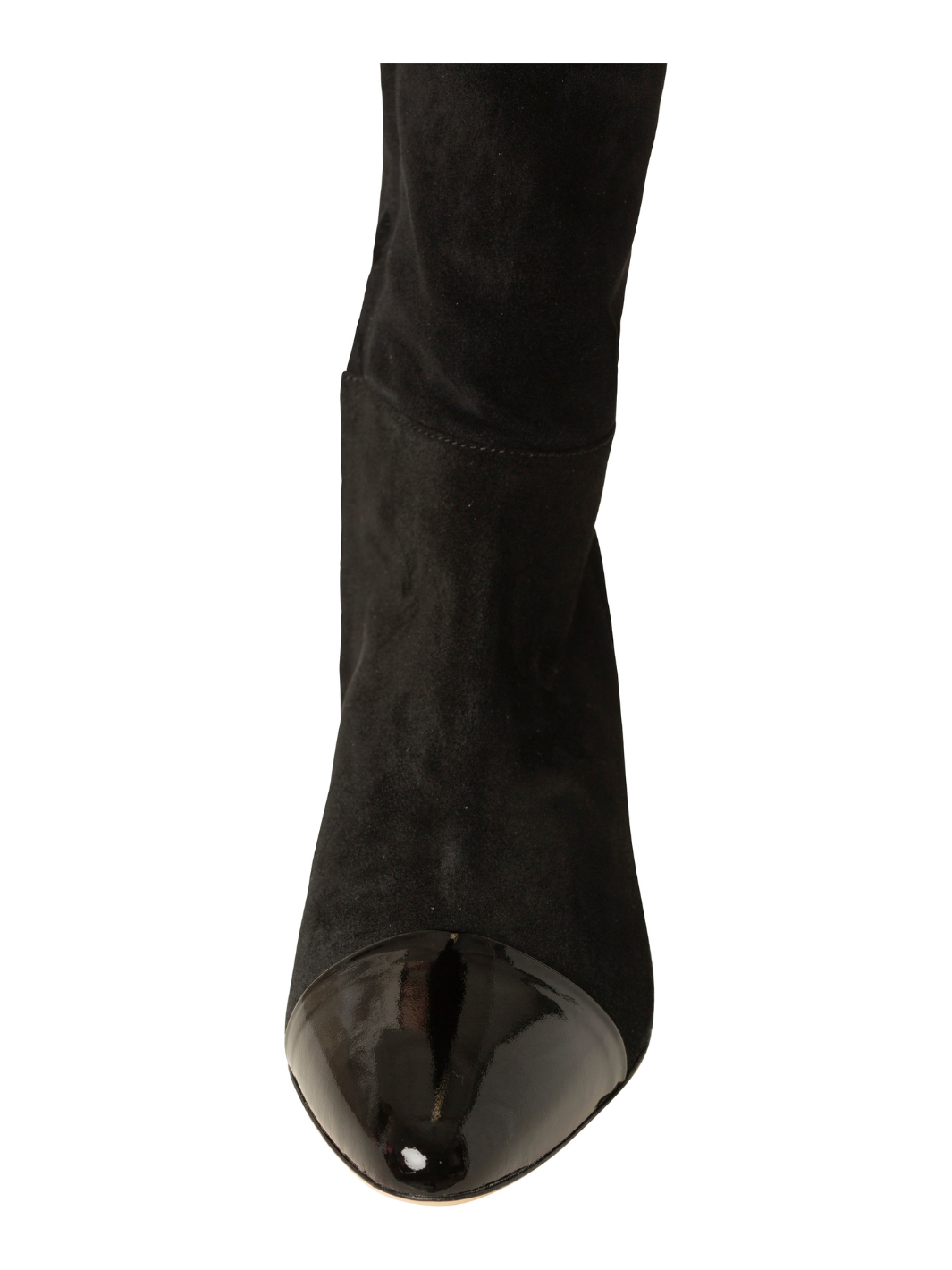 Svart Lång Custommade Adonna Boot I Mocka