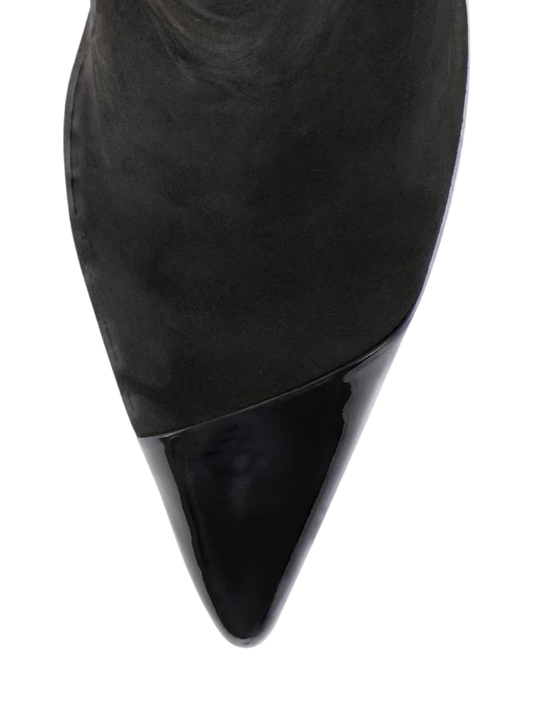 Svart Lång Custommade Alia Boot i Mocka &amp; Läder