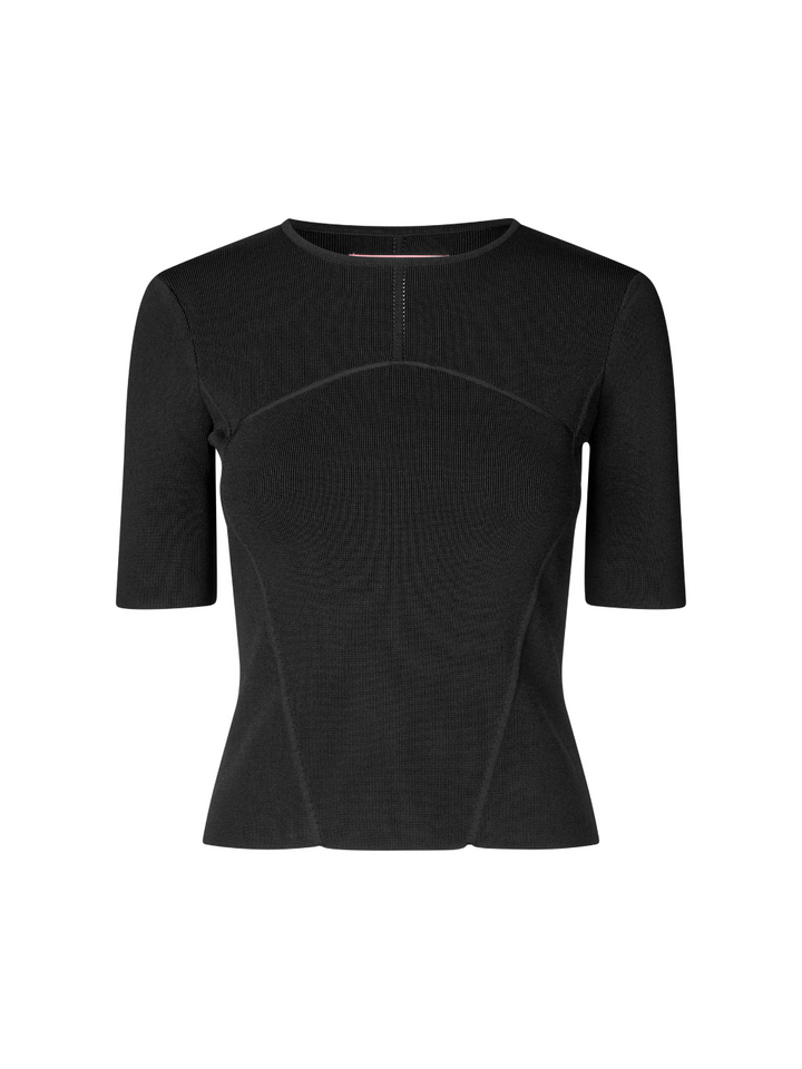 Svart Tina Custommade Slim Fit T-shirt