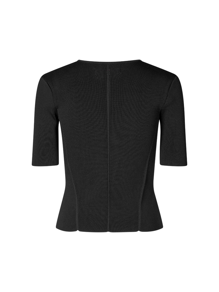 Svart Tina Custommade Slim Fit T-shirt