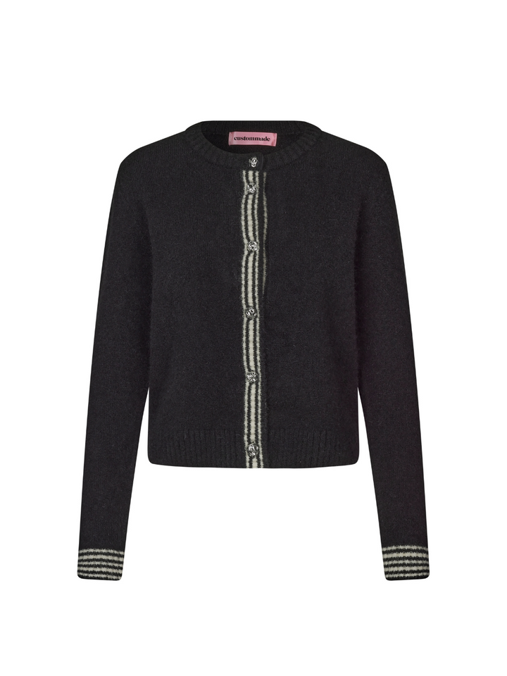 Svart Valencia Custommade Stickatd Cardigan