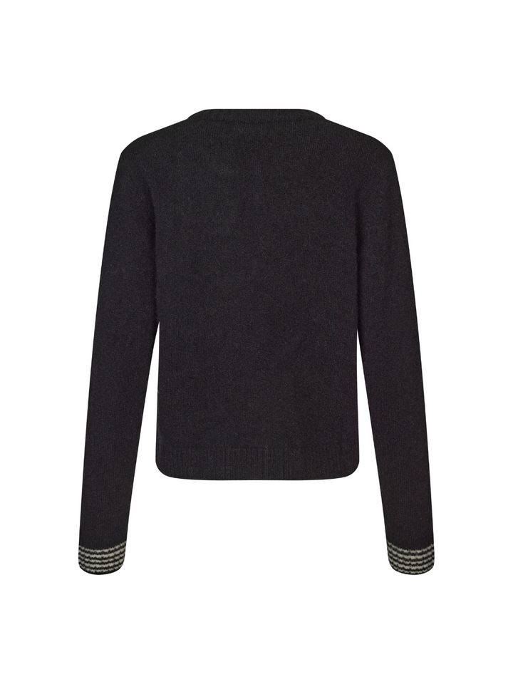Svart Valencia Custommade Stickatd Cardigan