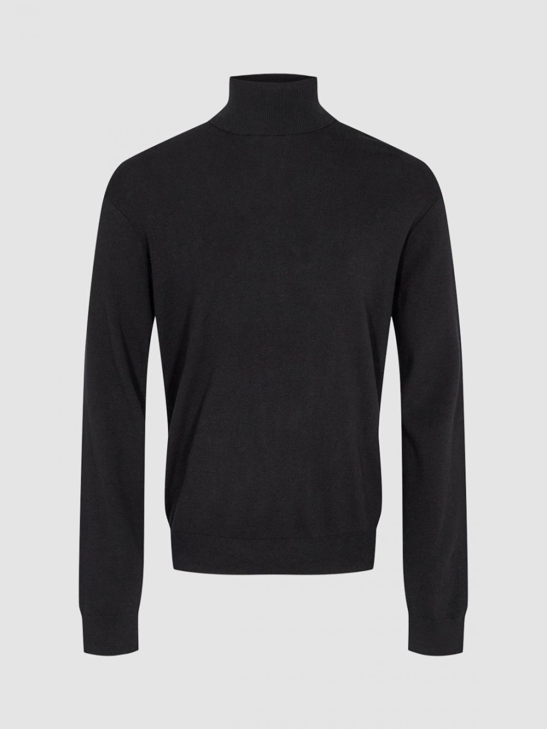Svart Yakob Turtleneck Stickatd för män från Minimum