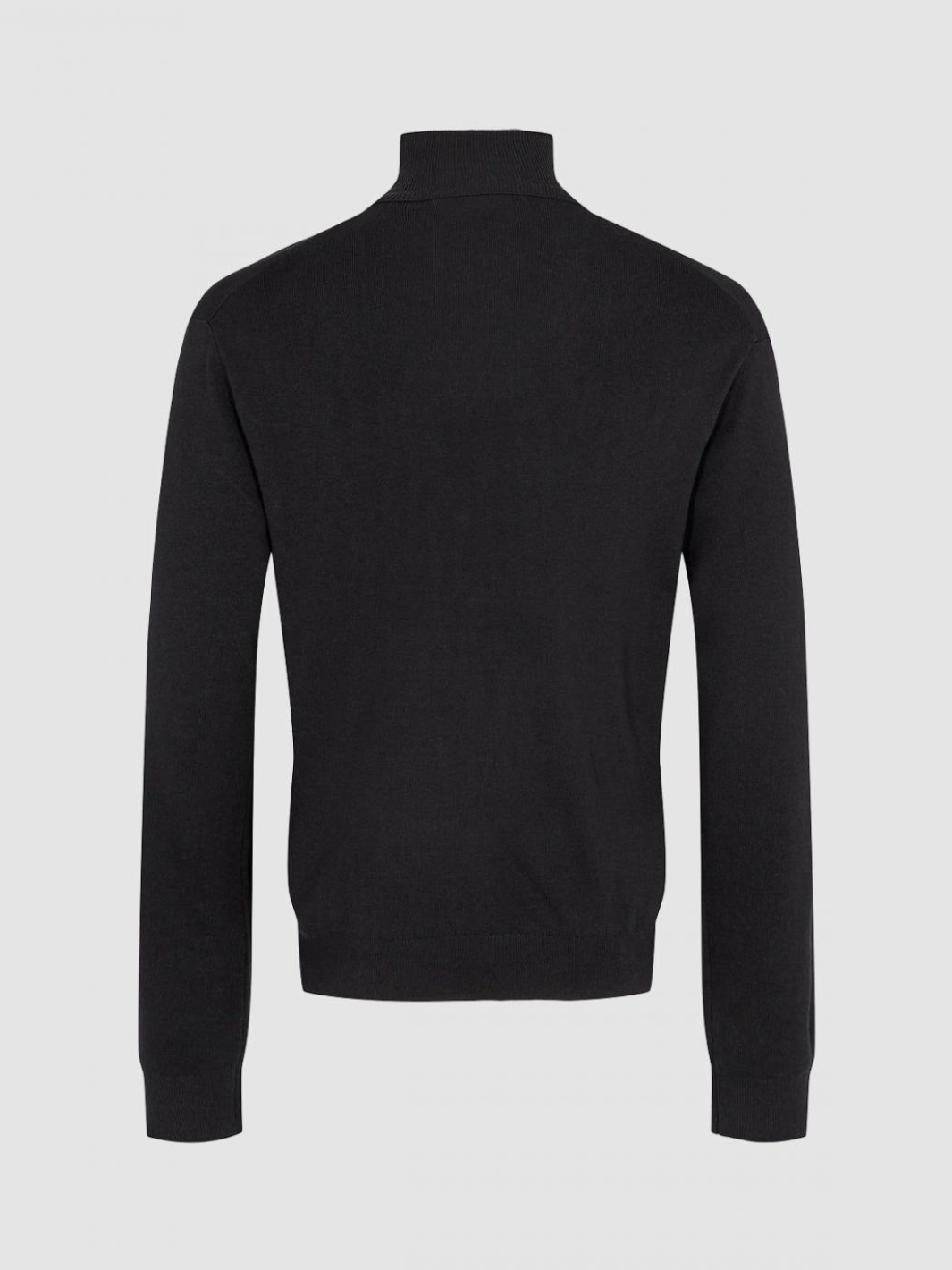 Svart Yakob Turtleneck Stickatd för män från Minimum