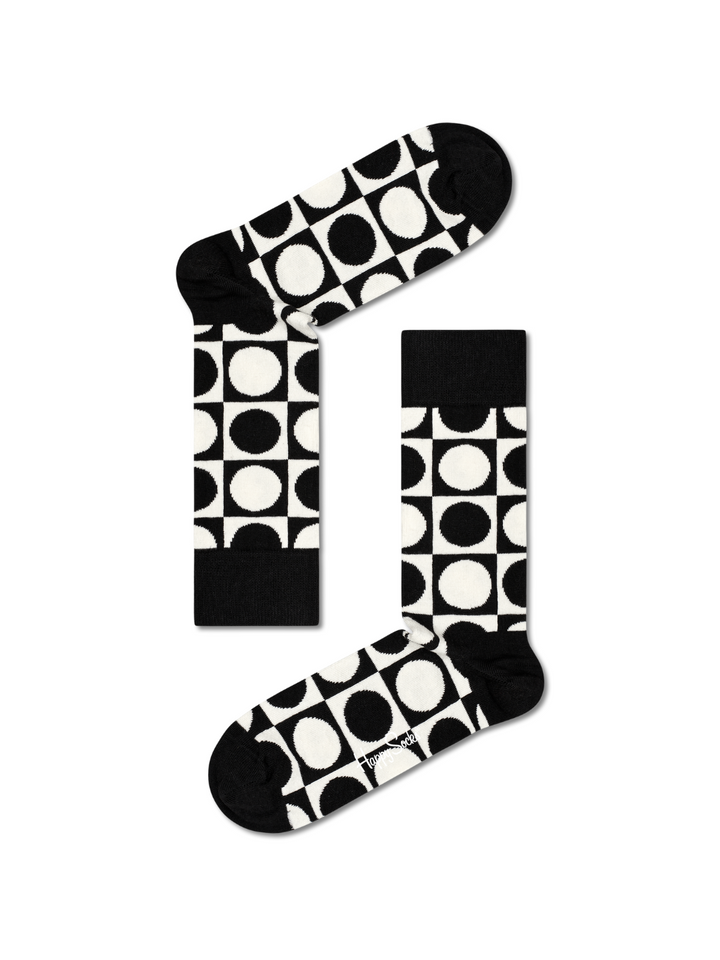 Svart &amp; vit 4-pack Happy Socks presentförpackning för honom