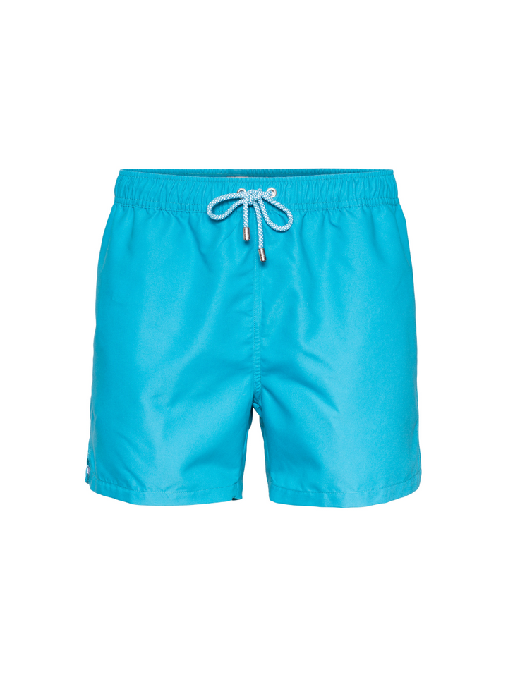 Turkos Solid Panos Emporio Classic badshorts för män