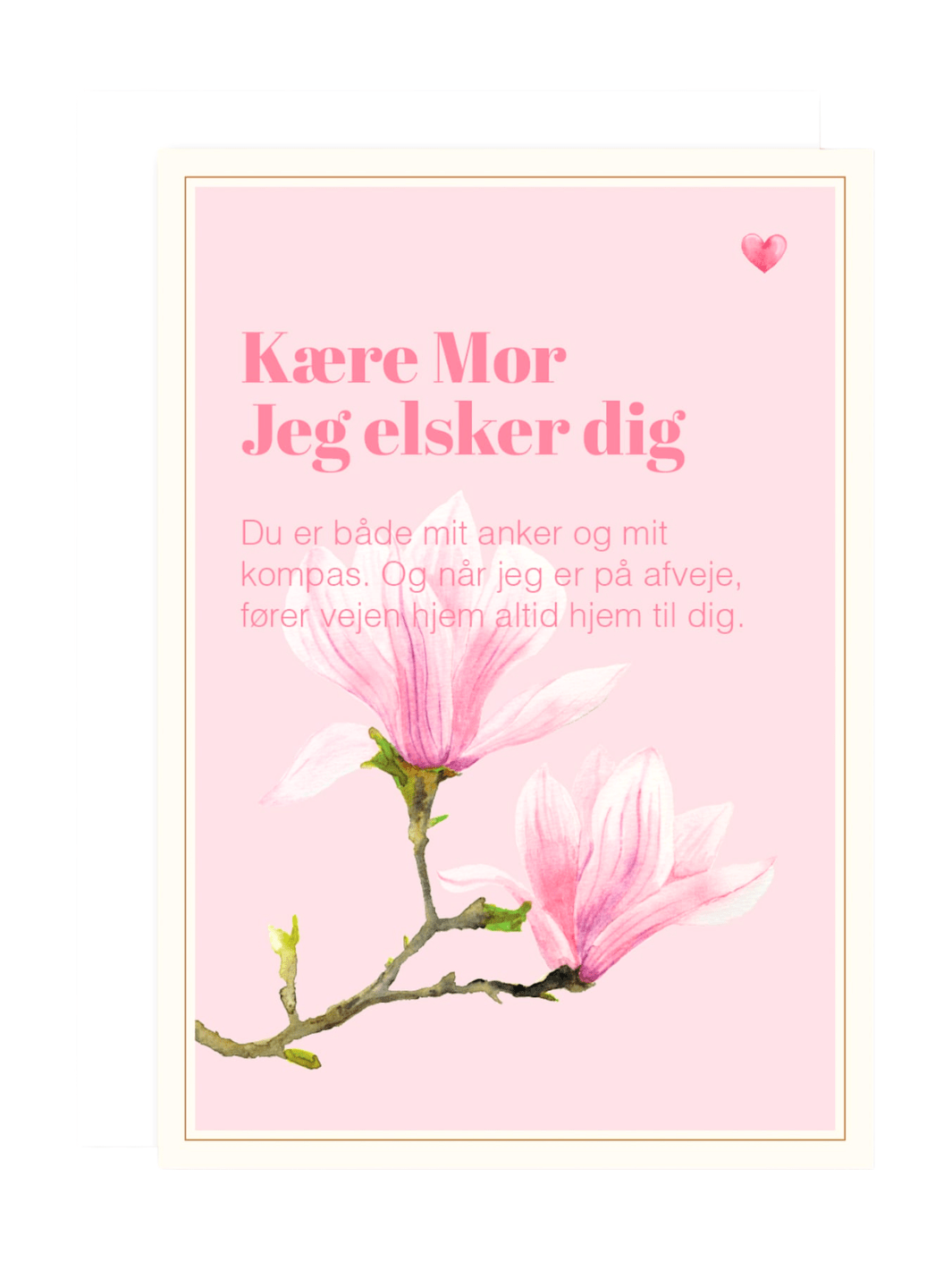 All By Voss Kære Mor - Jeg elsker Dig - A7 Kort All By Voss