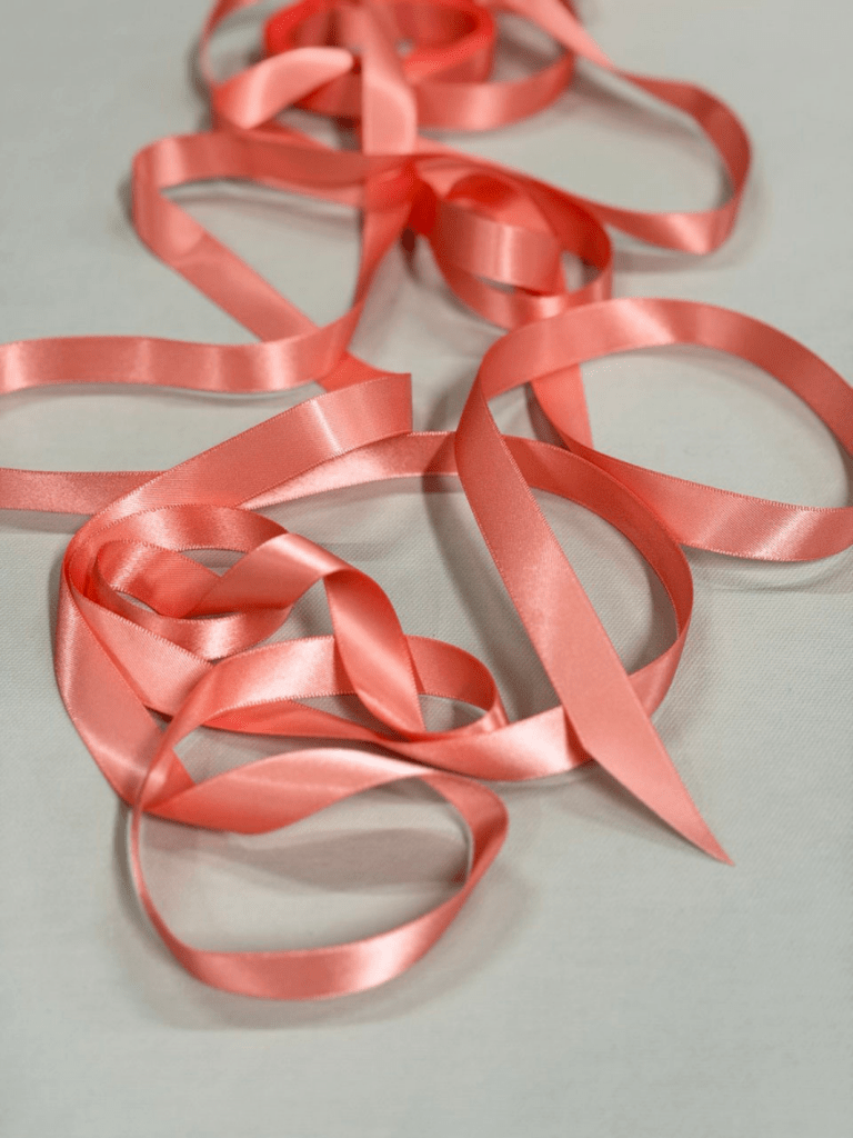 All By Voss - Koralfarvet Silkebånd, 16 mm x 10 m All By Voss