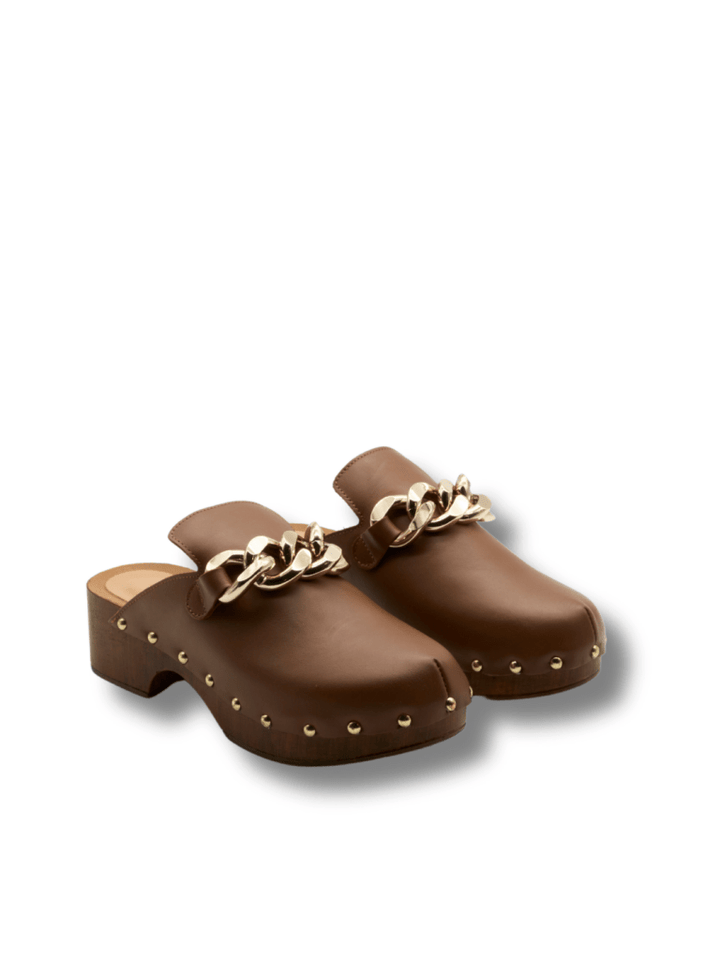 Apair Brun Vienna Træsko Sandal 35 Apair