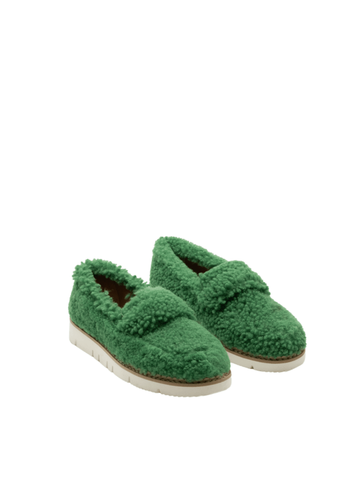 Apair Grøn Emerald Shearling Sko 35 Apair