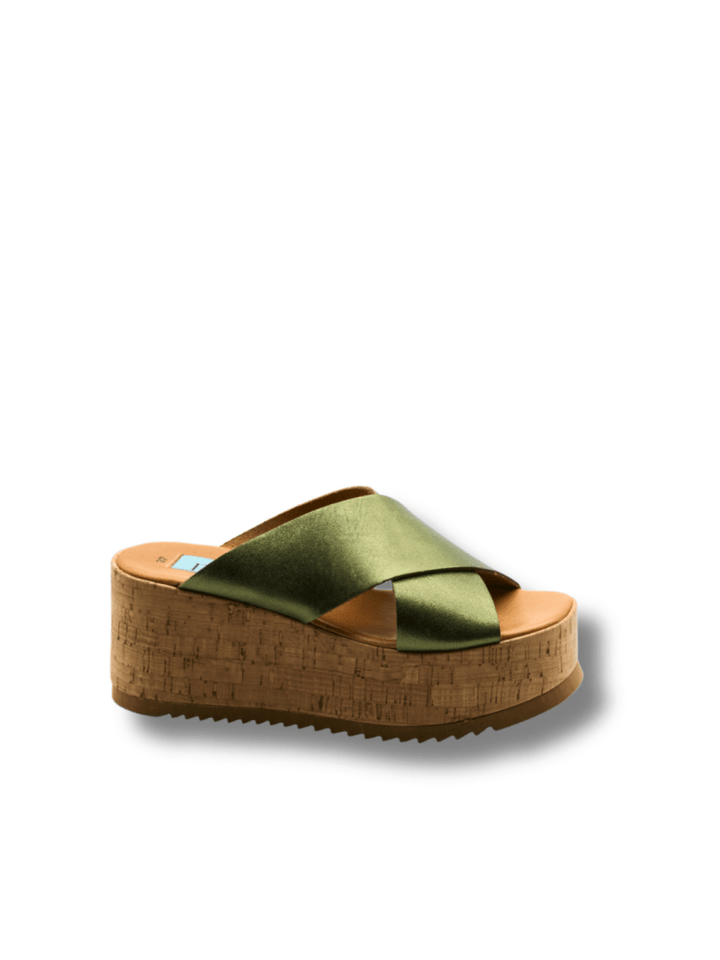 Apair Grøn Sandal Med Høj Sål 35 Apair