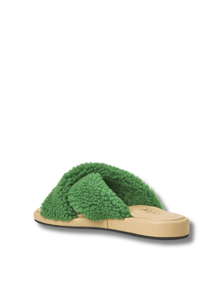 Apair Grøn Shearling Sandal 35 Apair