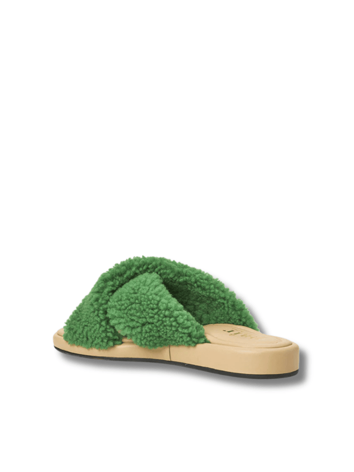 Apair Grøn Shearling Sandal 35 Apair