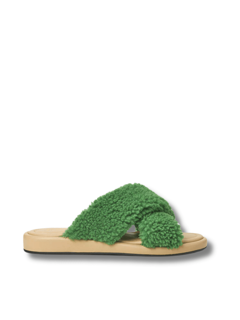Apair Grøn Shearling Sandal 35 Apair