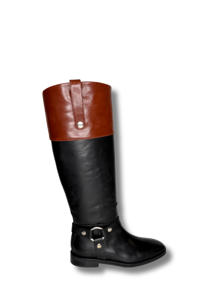 Apair Sort Og Brun Lang Classic Ridestøvle 37 Apair