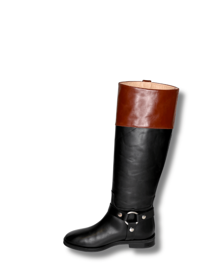 Apair Sort Og Brun Lang Classic Ridestøvle 37 Apair