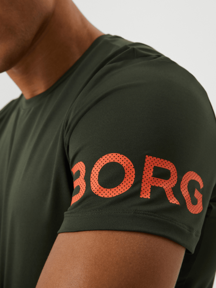 Armygrøn Björn Borg Performance T-Shirt S Björn Borg