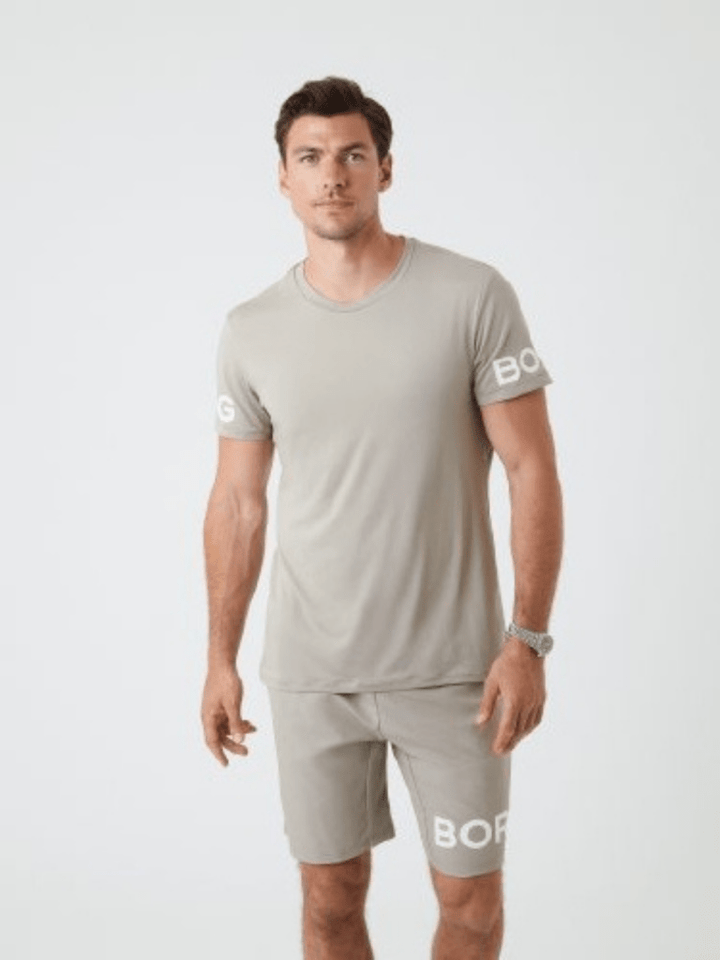 Beige Björn Borg Performance T-Shirt M Björn Borg