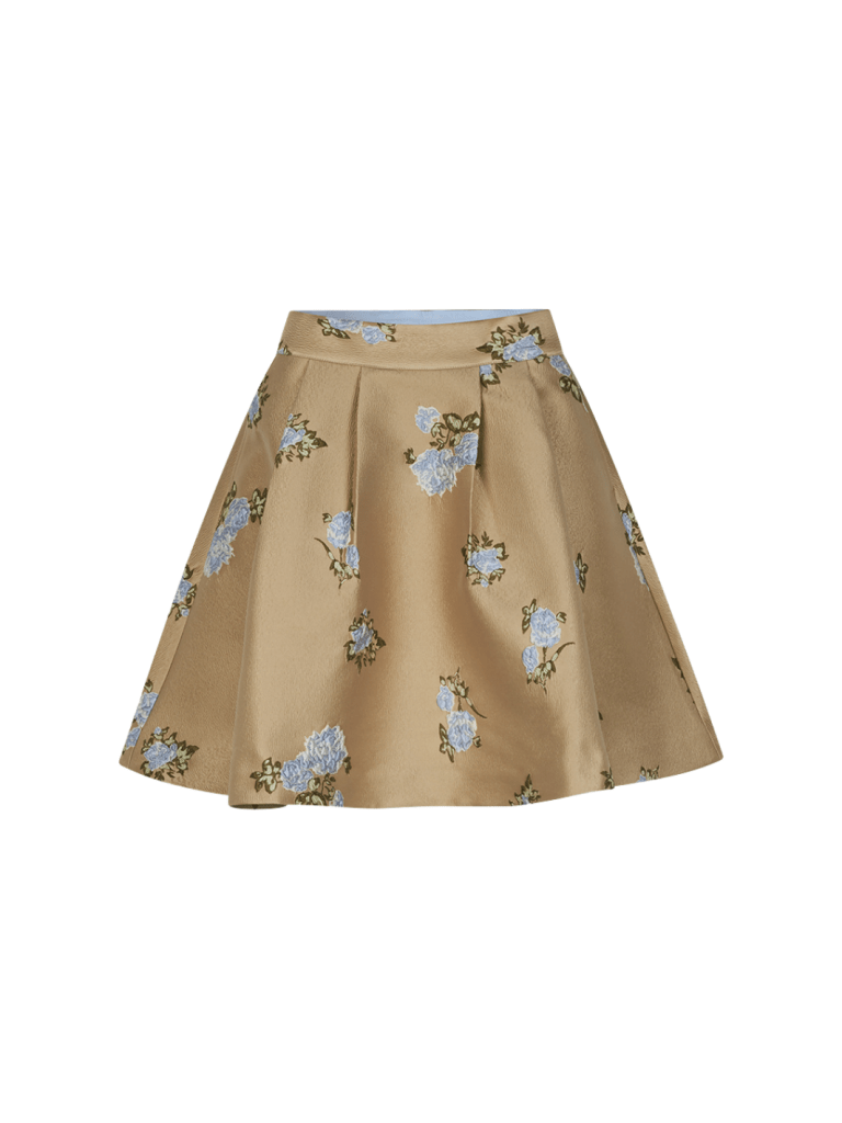 Beige Shiny Rikkie Custommade Nederdel 34/XS Custommade