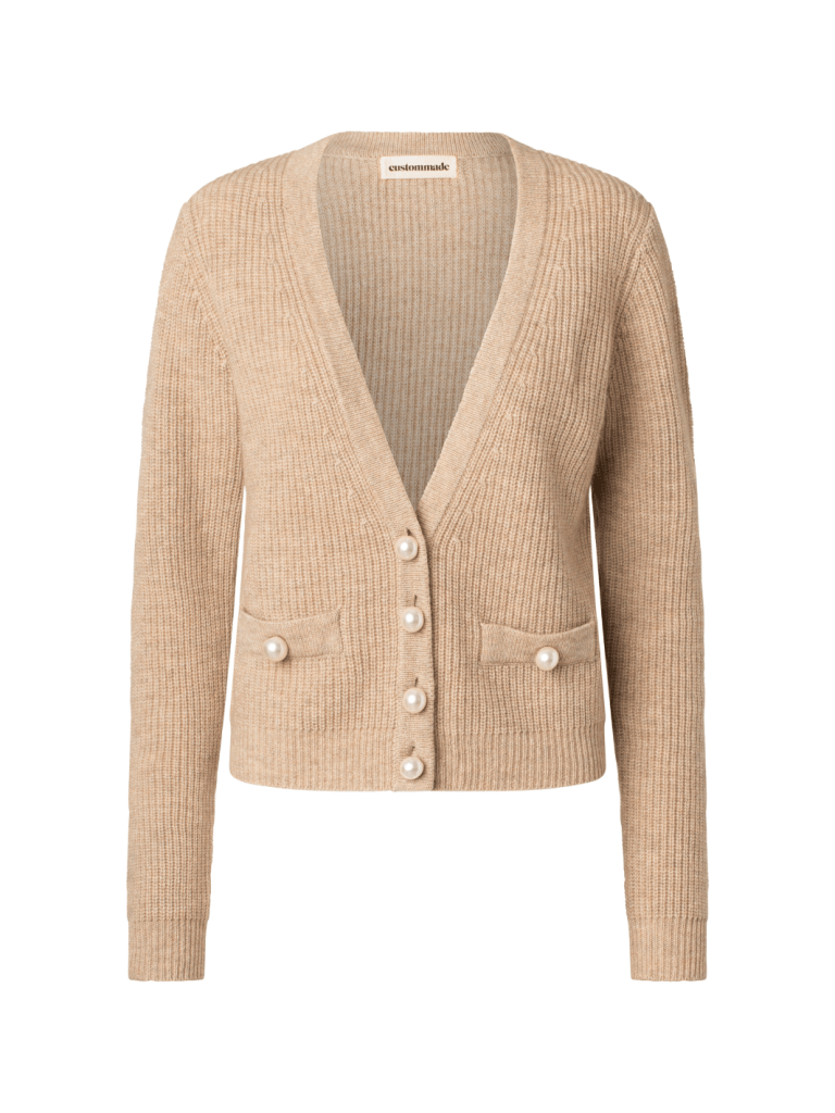 Beige Vevi Custommade Strik Cardigan 34/XS Custommade