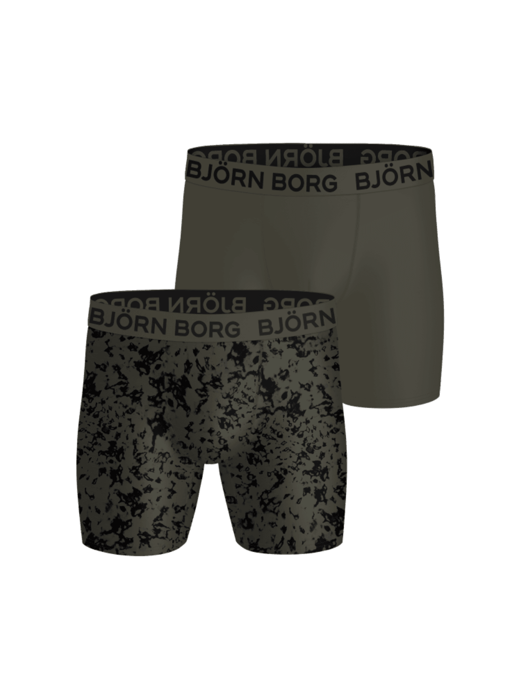 Björn Borg 2-Pack Armygrøn Performance Boxer Shorts L Björn Borg