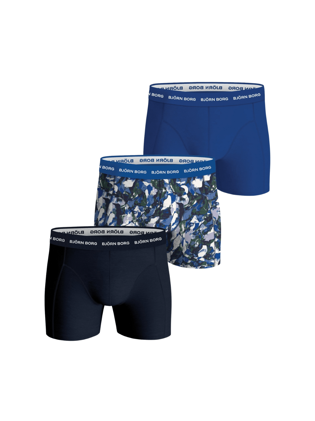 Björn Borg 3-Pack Boxer Shorts Blå - Mønstret L Björn Borg