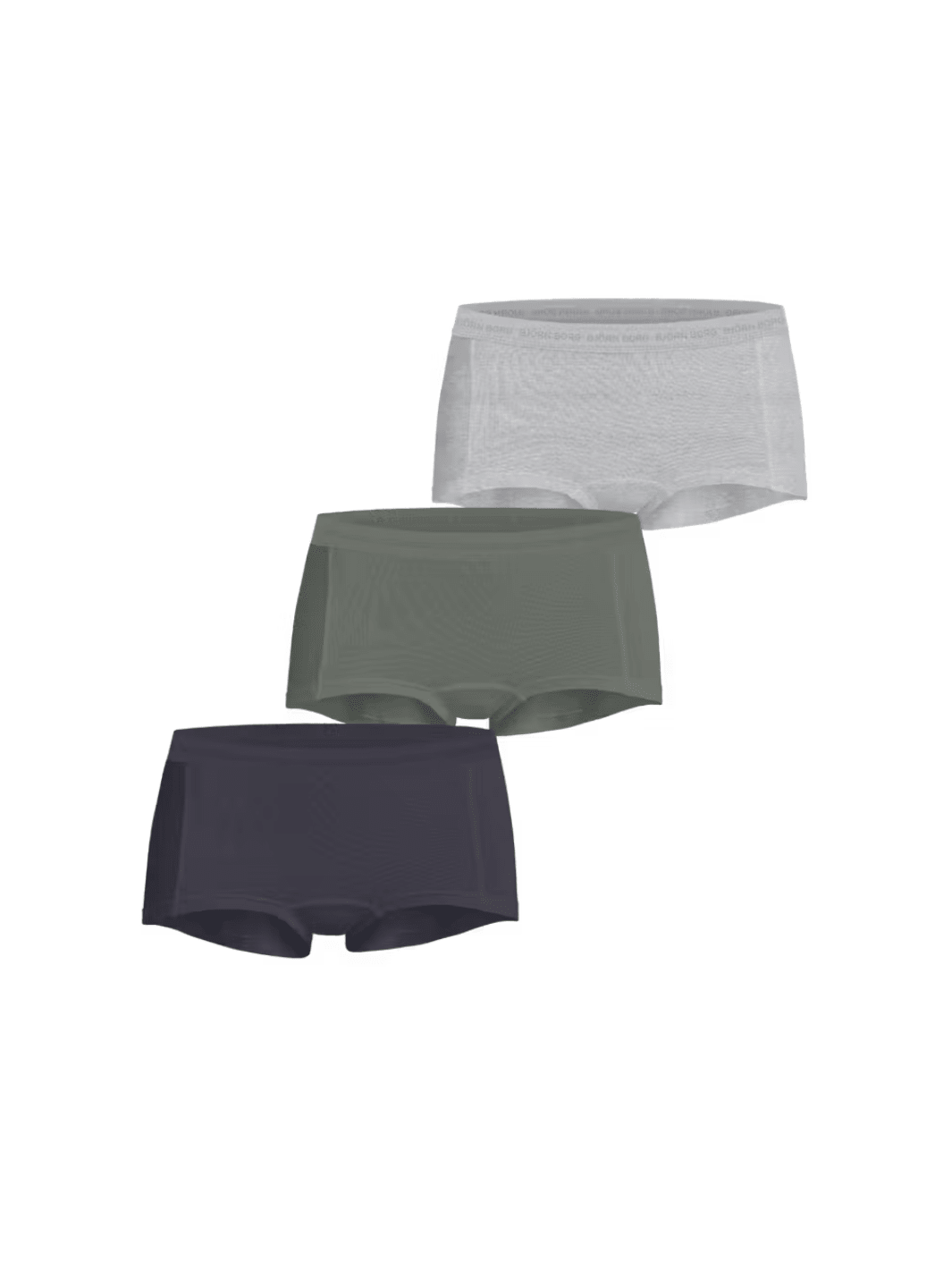 Björn Borg 3-pack Core Mini Shorts i Blå - Grøn - Grå XS Björn Borg