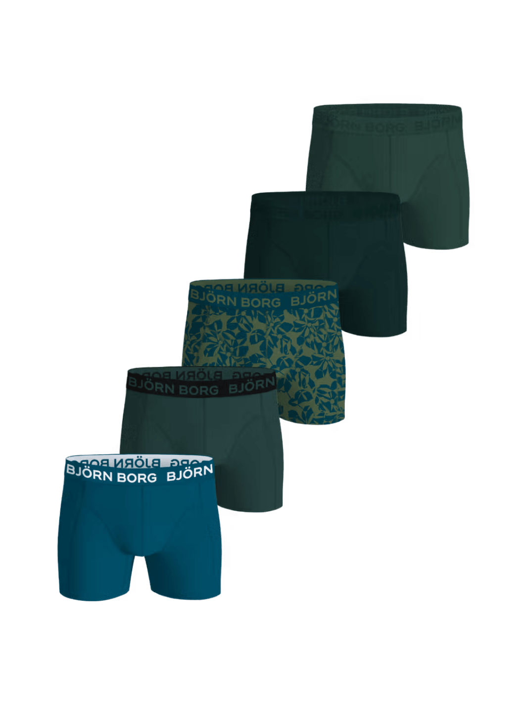 Björn Borg 5-Pack Multifarvet Performance Boxer Shorts XL Björn Borg