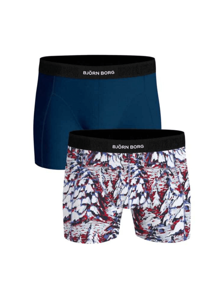 Björn Borg 2 - Pack Boxer Shorts Julegaveæske Blå - Mønster S Björn Borg