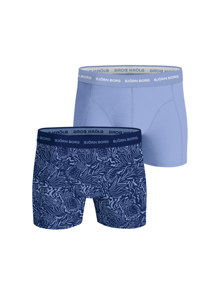 Björn Borg 2 - Pack Boxer Shorts Lyseblå - Mønster S Björn Borg
