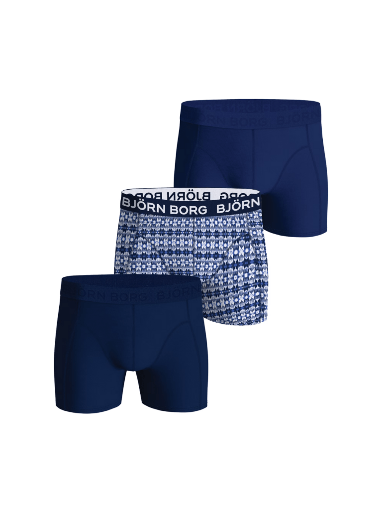Björn Borg 3 - Pack Drenge Boxershorts I Blå Farver 122 - 128 Björn Borg