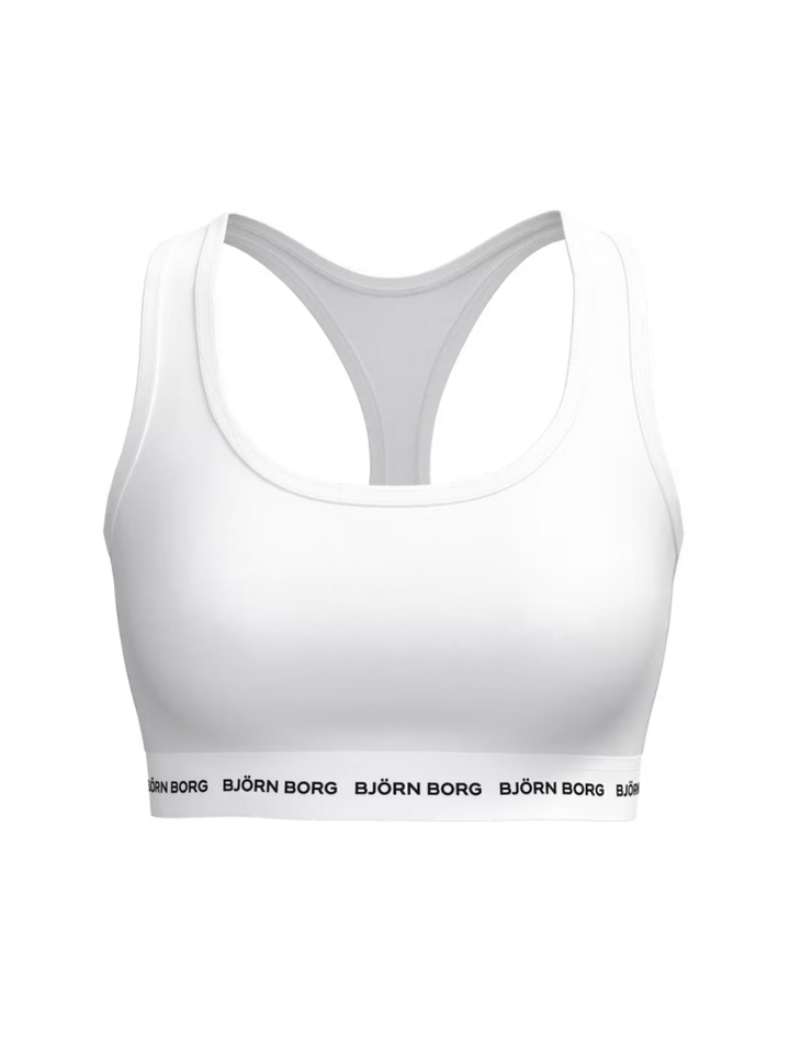 Björn Borg Hvid Blød Sports BH XS Björn Borg