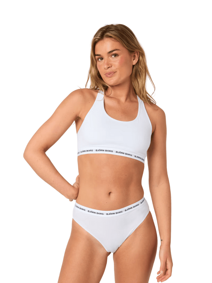 Björn Borg Hvid og Sort Highwaist Briefs 2 - Pack XS Björn Borg