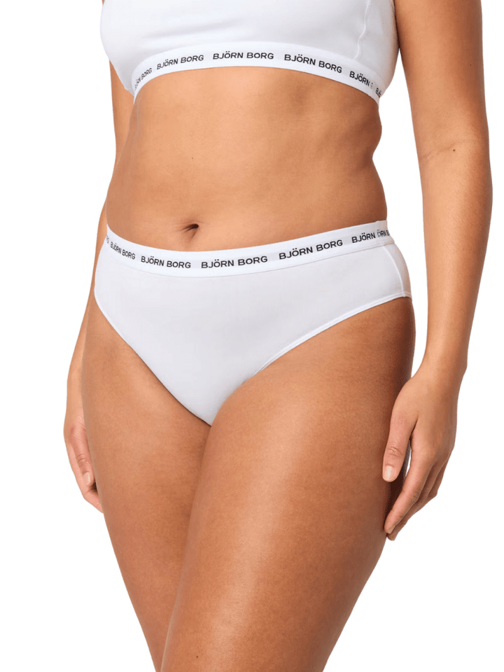 Björn Borg Hvid og Sort Highwaist Briefs 2 - Pack XS Björn Borg