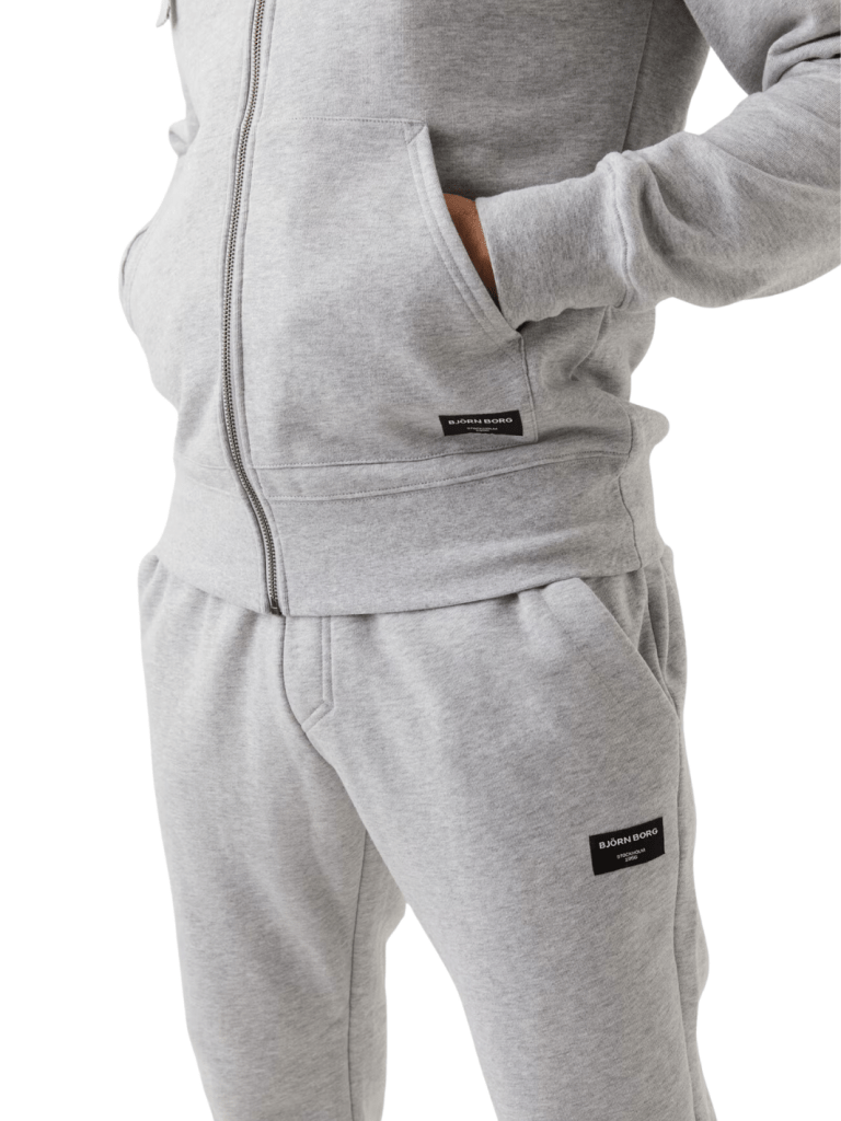 Björn Borg Lysegrå Zip Hoodie M Björn Borg