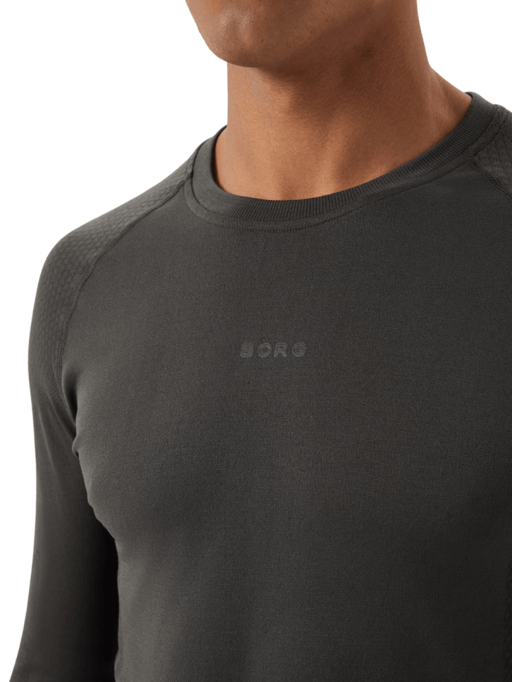 Björn Borg Mørkegrøn Running Seamless Langærmet T-Shirt M Björn Borg