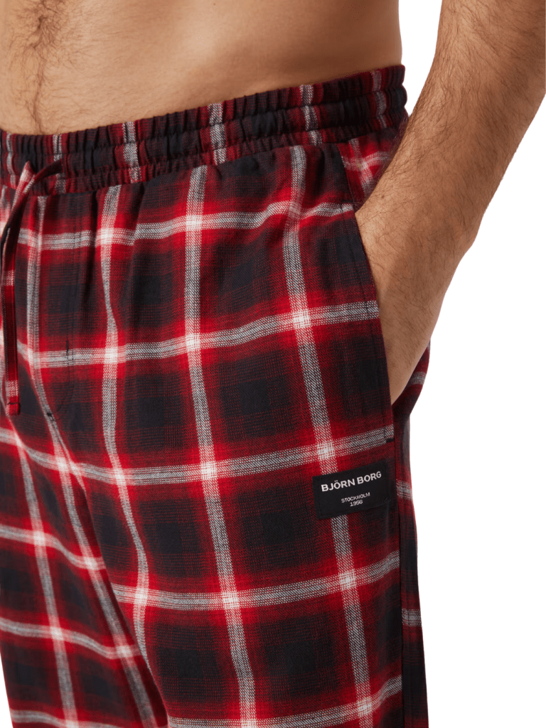 Björn Borg Røde Flannel Pyjamas Bukser L Björn Borg