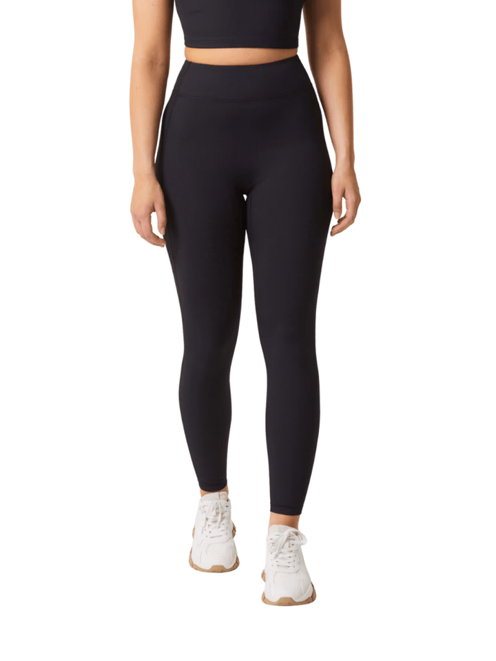 Björn Borg Sorte Highwaist Rib Tights XS Björn Borg