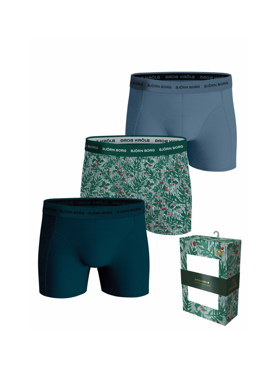 Björn Borg 3-Pack 10002607-MP002 farverige boxershorts til mænd - Komfortabelt og slidstærkt undertøj