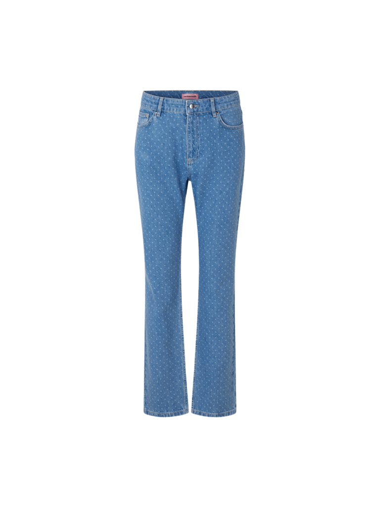 Blå Prikket Oxana Custommade Denim Bukser 34/XS Custommade