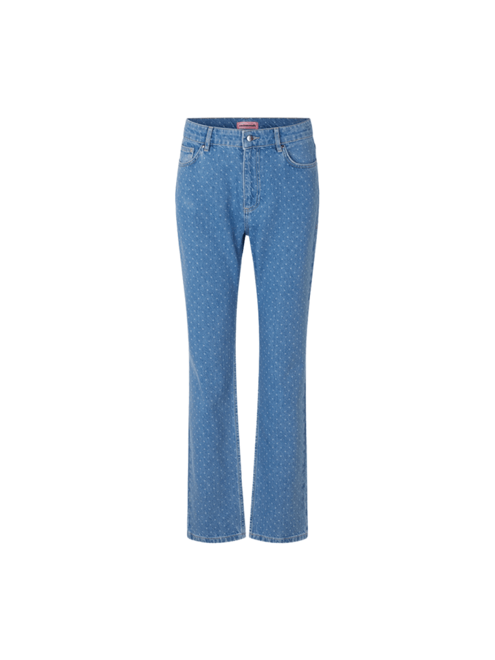 Blå Prikket Oxana Custommade Denim Bukser 34/XS Custommade