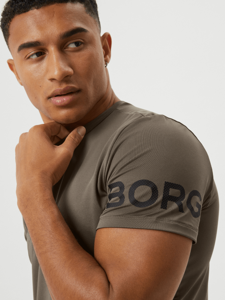 Brun Björn Borg Performance T-Shirt S Björn Borg
