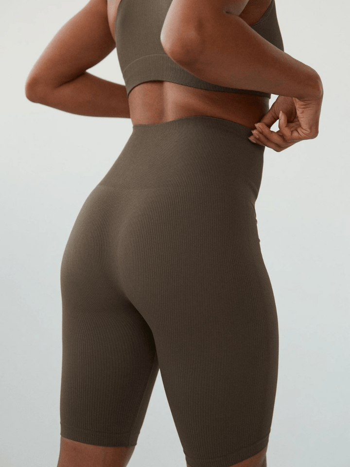 Brun Dear Denier Sømløs Rib Shorts S/M Dear Denier