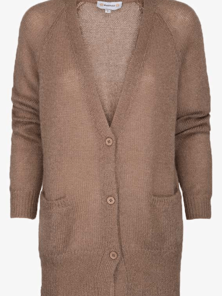 Camel Clawson Månestråle Cardigan i Mohair 0/XS Månestråle
