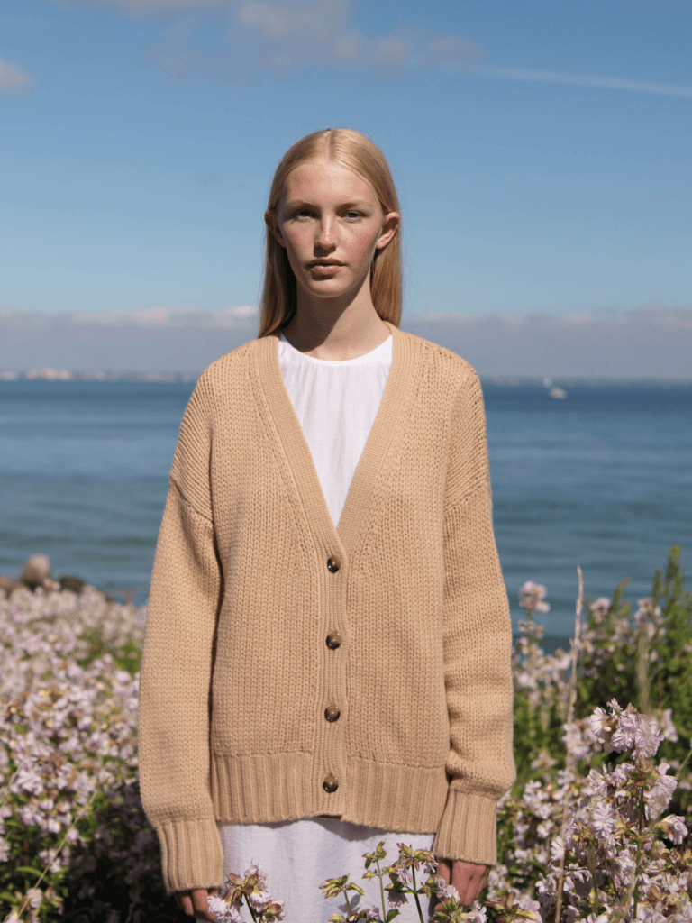 Camel Nora Månestråle Cashmere Cardigan 0/XS Månestråle