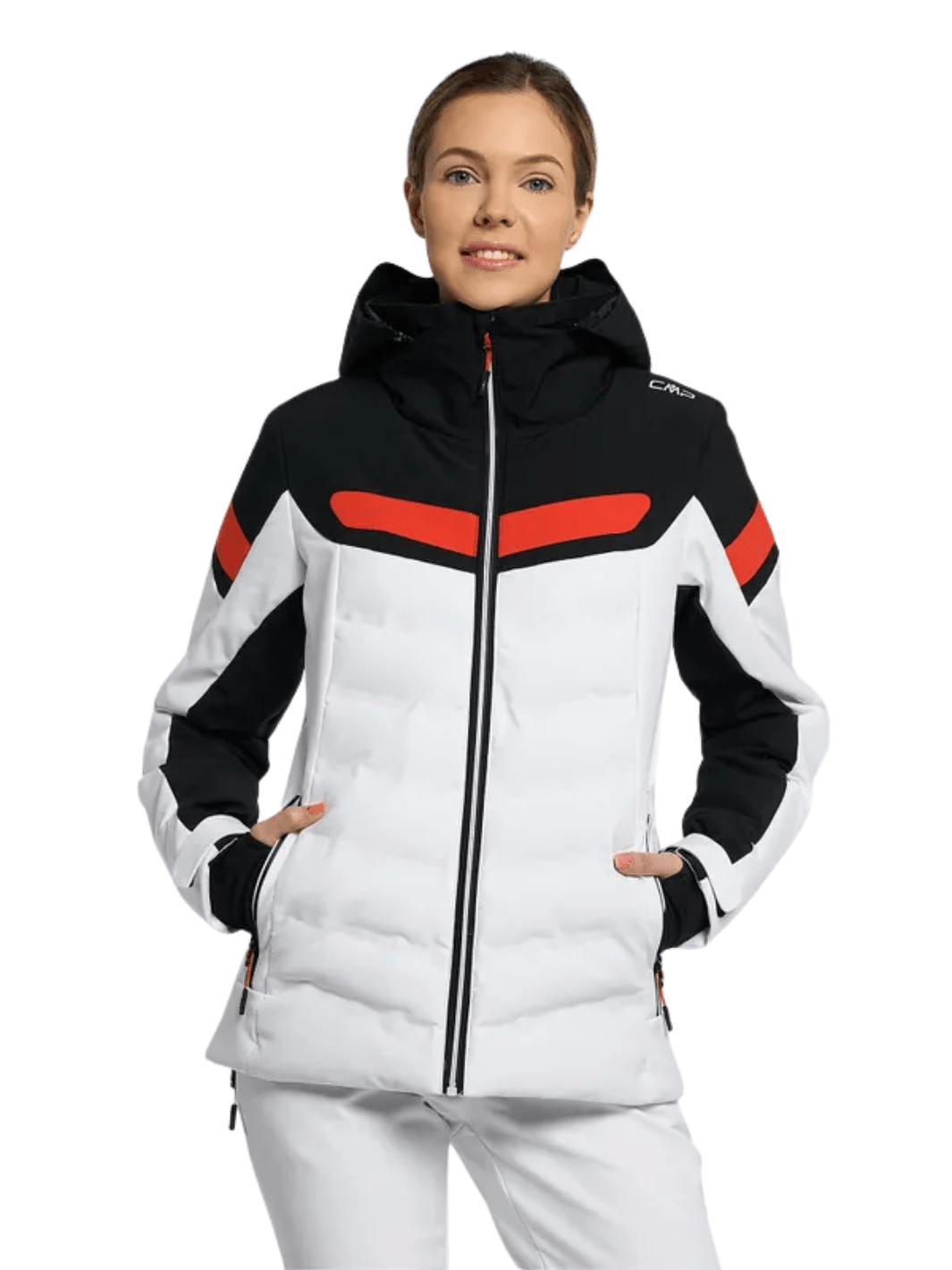 CMP Hvid Zip Hood Dame Skijakke XS CMP