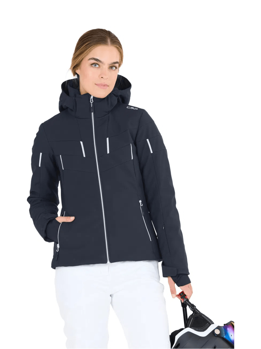 CMP Mørkeblå Zip Hood Dame Skijakke XS CMP