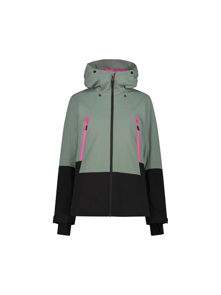 CMP Olivengrøn Fix Hood Dame Skijakke XS CMP